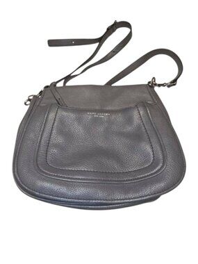 Marc Jacobs Empire City Crossbody Bag Gray Pebbled Leather